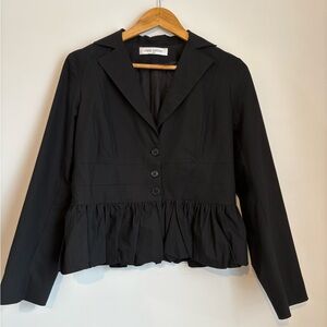 Vintage Clara Collins Paris Black Peplum Jacket